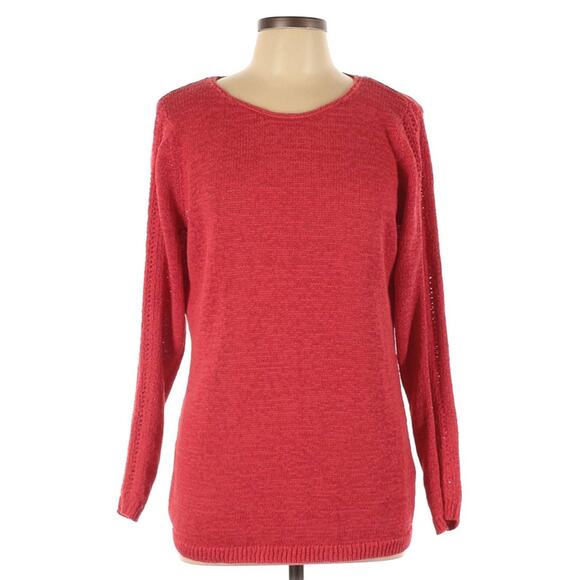 Rachel Zoe Karla Pullover Sweater Open Knit Coral - Picture 5 of 10